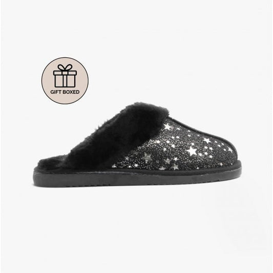 Jo & Joe TIGGI Ladies Mule Slippers Black - Shuperb