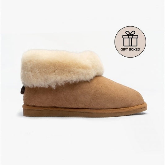 Shepherd JUBILEE 631 Ladies Sheepskin Full Slippers Chestnut - Shuperb