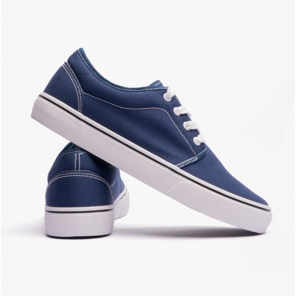 DEK HECTOR Unisex Canvas Lace - Up Deck Shoes Navy - Shuperb