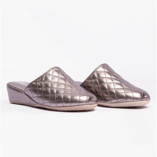 Chaleur BELLA Ladies Mule Slippers Grey - Shuperb