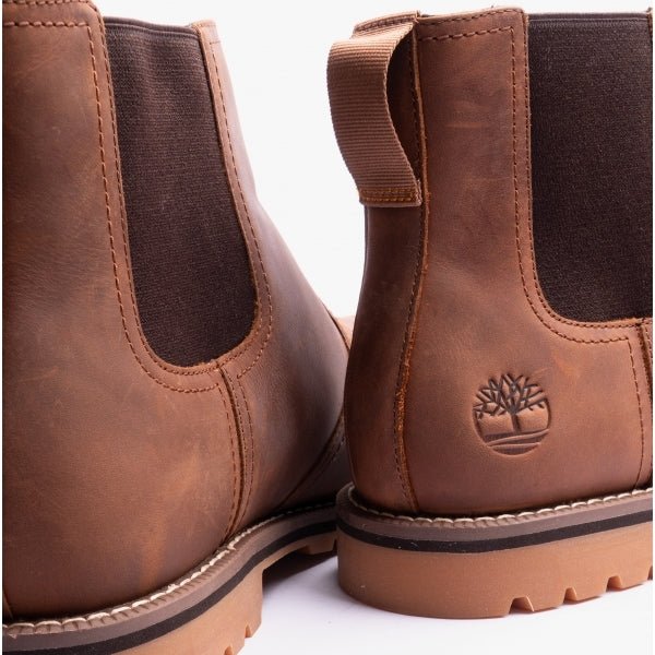 Timberland Larchmont II Mens Full Grian Chelsea Boots Rust - Shuperb