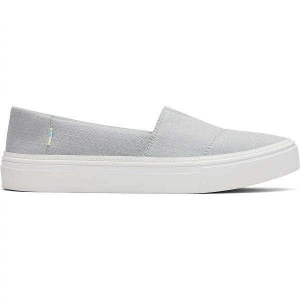 TOMS PARKER Ladies Vegan Slip - On Trainers Grey - Shuperb