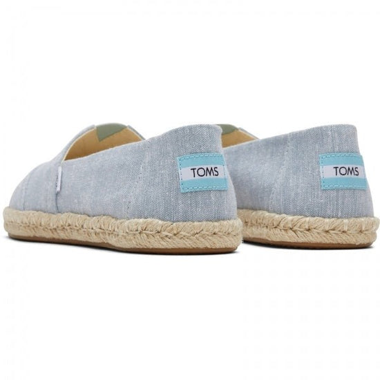 TOMS ALPARGATA ROPE Ladies Slip - On Canvas Espadrilles Light Blue - Shuperb