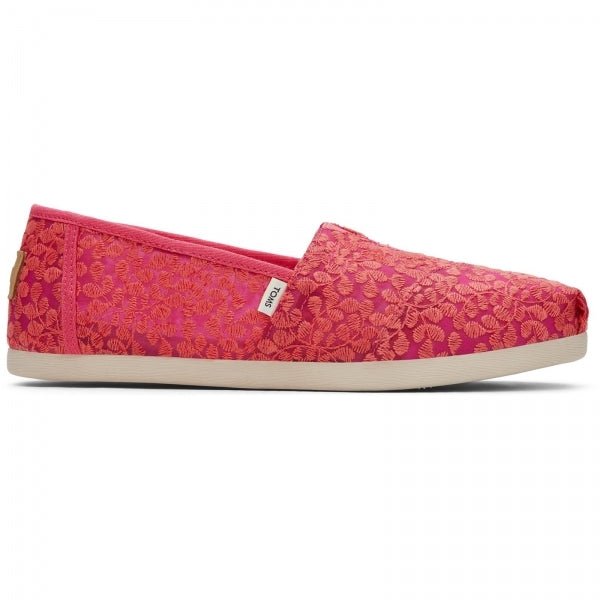 TOMS ALPARGATA Ladies Slip - On Canvas Espadrilles Pink - Shuperb