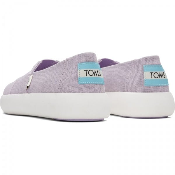 TOMS ALPARGATA MALLOW Ladies Chunky Slip - On Espadrilles Purple - Shuperb