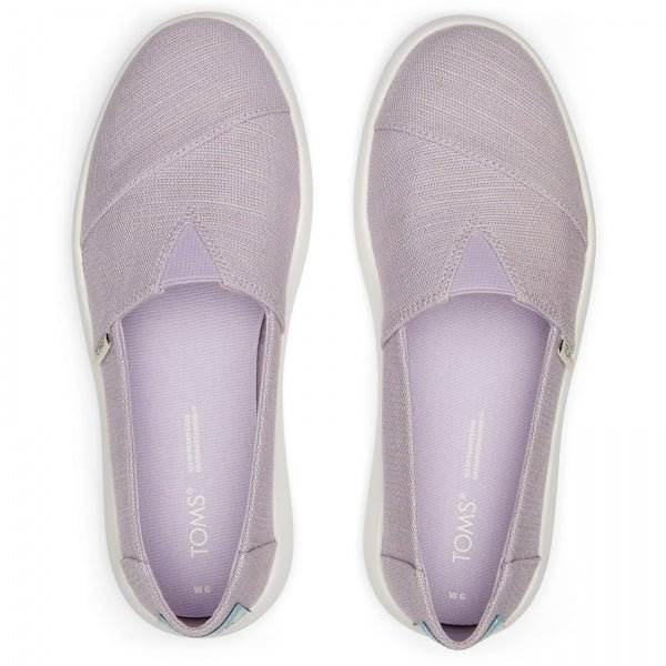 TOMS ALPARGATA MALLOW Ladies Chunky Slip - On Espadrilles Purple - Shuperb