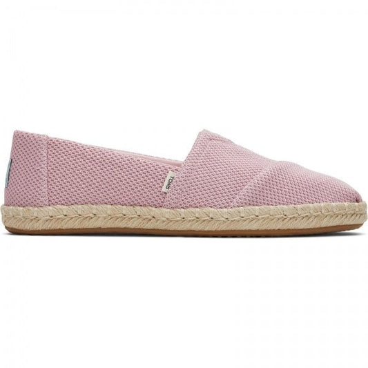 TOMS ALPARGATA ROPE Ladies Slip - On Canvas Espadrilles Pink - Shuperb