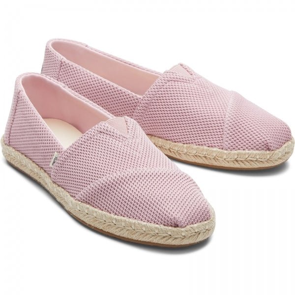 TOMS ALPARGATA ROPE Ladies Slip - On Canvas Espadrilles Pink - Shuperb