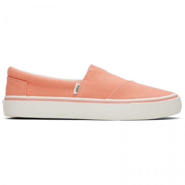 TOMS ALPARGATA FENIX SLIP - ON Ladies Slip - On Textile Trainers Orange - Shuperb