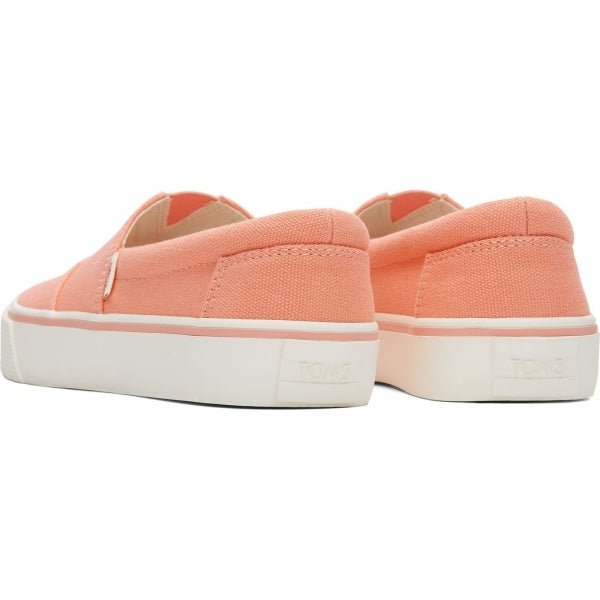 TOMS ALPARGATA FENIX SLIP - ON Ladies Slip - On Textile Trainers Orange - Shuperb