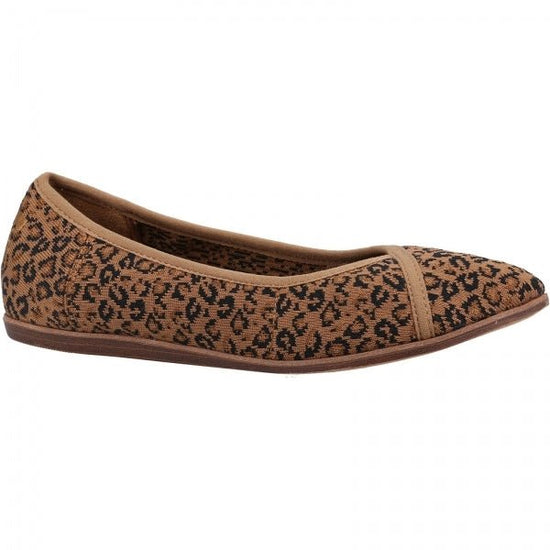 TOMS KATIE Ladies Cotton Ballet Pumps Brown - Shuperb