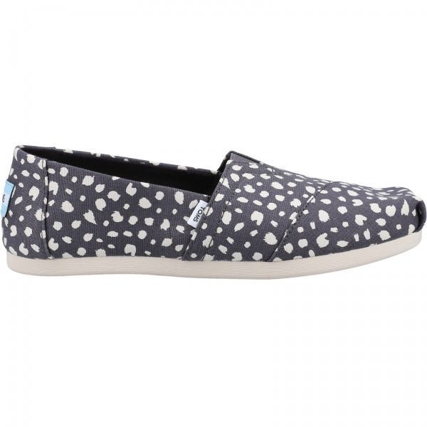 TOMS ALPARGATA WITH CLOUDBOUND Ladies Slip - On Textile Espadrilles Dark Grey - Shuperb