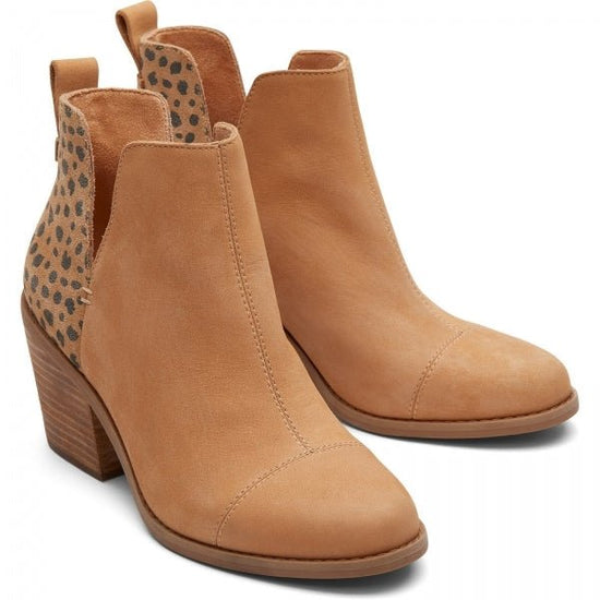 TOMS EVERLY CUTOUT Ladies Leather Ankle Boots Tan - Shuperb