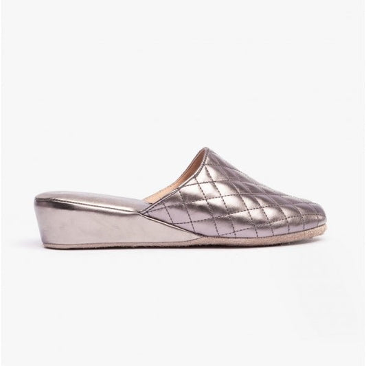 Chaleur BELLA Ladies Mule Slippers Grey - Shuperb