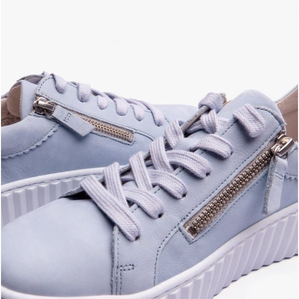 Gabor DOLLY Ladies Casual Nubuck Trainers Blue - Shuperb