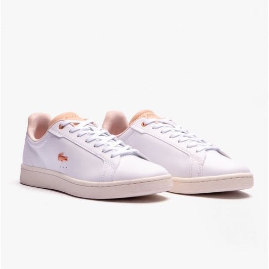 Lacoste CARNABY Ladies Casual Court Trainers OFF WHITE - Shuperb