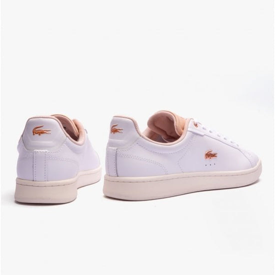 Lacoste CARNABY Ladies Casual Court Trainers OFF WHITE - Shuperb