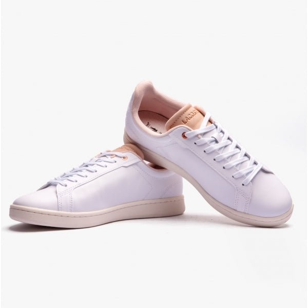 Lacoste CARNABY Ladies Casual Court Trainers OFF WHITE - Shuperb