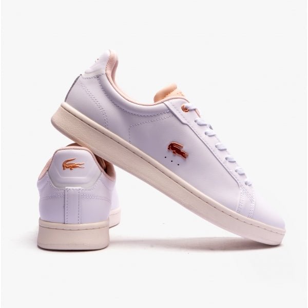 Lacoste CARNABY Ladies Casual Court Trainers OFF WHITE - Shuperb