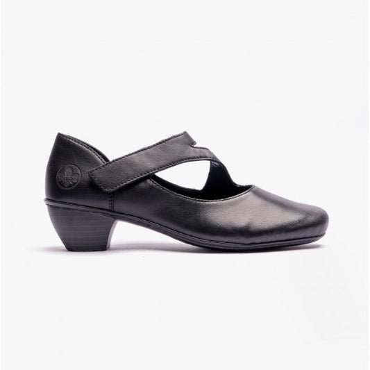 Rieker 41793 - 02 Ladies Court Shoes Black - Shuperb