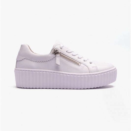 Gabor DOLLY Ladies Casual Trainers White - Shuperb