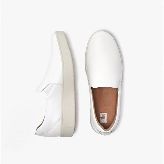 FitFlop RALLY SLIP - ON SKATE Ladies Slip - On Trainers Urban White - Shuperb