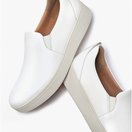 FitFlop RALLY SLIP - ON SKATE Ladies Slip - On Trainers Urban White - Shuperb