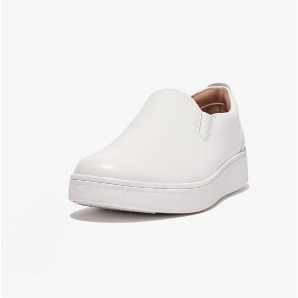 FitFlop RALLY SLIP - ON SKATE Ladies Slip - On Trainers Urban White - Shuperb