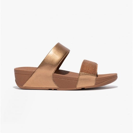 FitFlop LULU OPUL Ladies Sliders Latte Tan - Shuperb