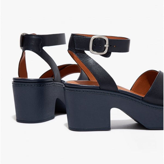 FitFlop PILAR Ladies Strappy Platform Sandals Midnight Navy - Shuperb