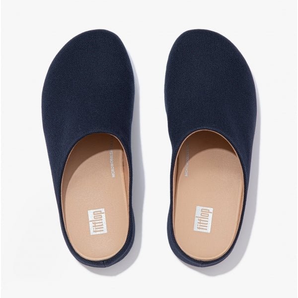 FitFlop SHUV Ladies Canvas Clogs Midnight Navy - Shuperb