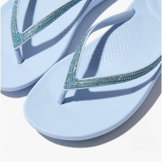 FitFlop iQUSHION SPARKLE Ladies Flip - Flops Sky Blue - Shuperb