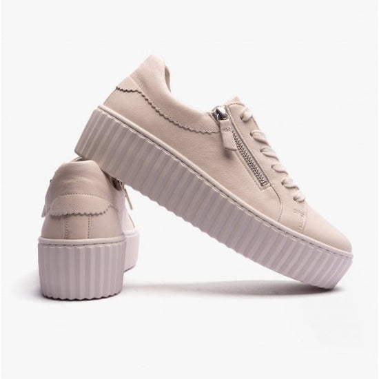 Gabor DOLLY Ladies Casual Trainers Cream - Shuperb