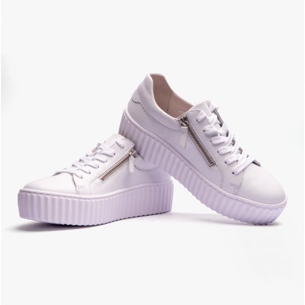 Gabor DOLLY Ladies Casual Trainers White - Shuperb