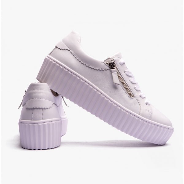 Gabor DOLLY Ladies Casual Trainers White - Shuperb