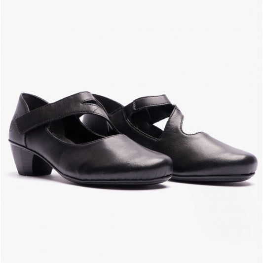 Rieker 41793 - 02 Ladies Court Shoes Black - Shuperb