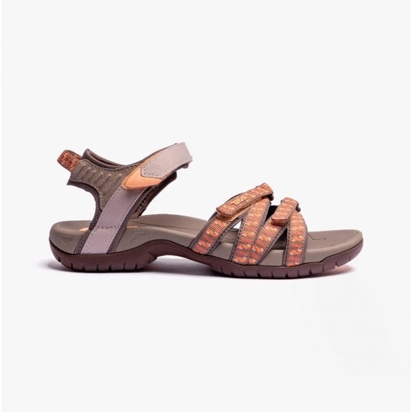 Teva TIRRA Ladies Strappy Sandals Stacks Tan/ Orange - Shuperb