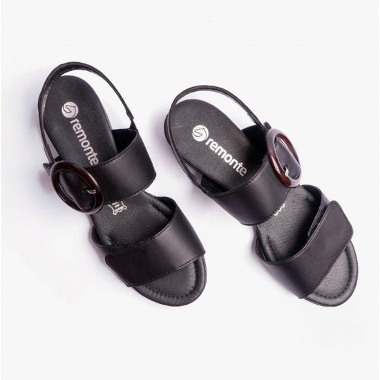 Remonte MARYANN Ladies Slingback Sandals Black - Shuperb