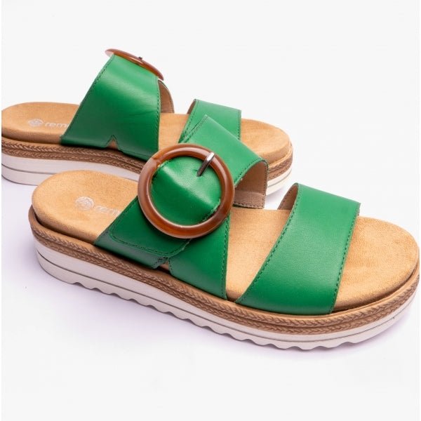 Remonte JOCELYN Ladies Dual Strap Sandals Green - Shuperb