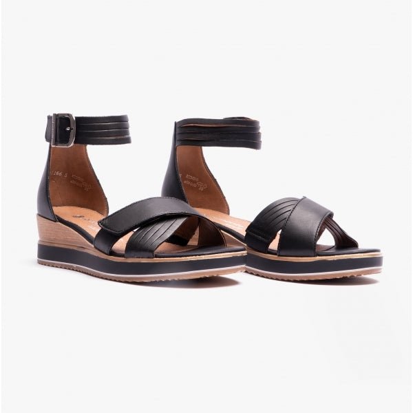 Remonte JERILYN Ladies Wedge Sandals Black - Shuperb