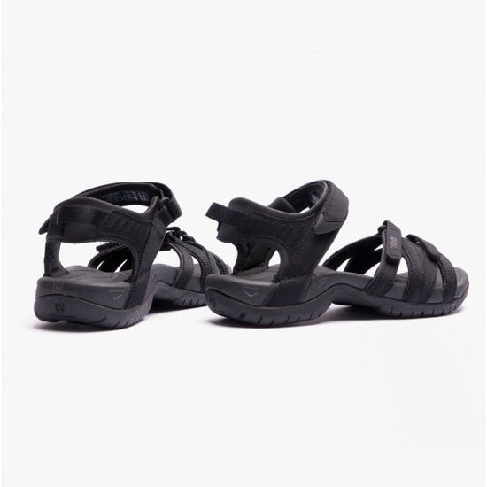 Teva TIRRA Ladies Strappy Sandals Black/Black - Shuperb