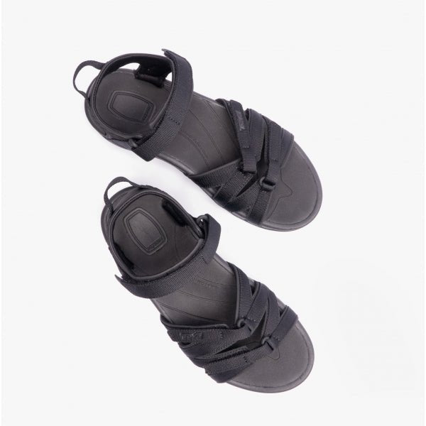 Teva TIRRA Ladies Strappy Sandals Black/Black - Shuperb