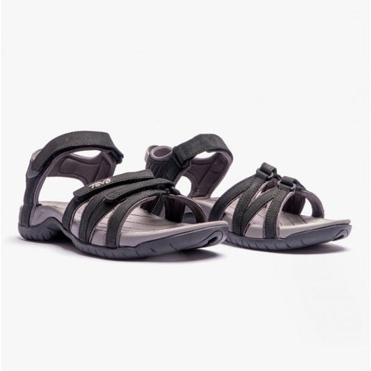 Teva TIRRA LEATHER Ladies Strappy Sandals Black - Shuperb