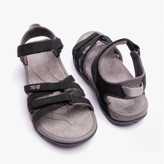 Teva TIRRA LEATHER Ladies Strappy Sandals Black - Shuperb