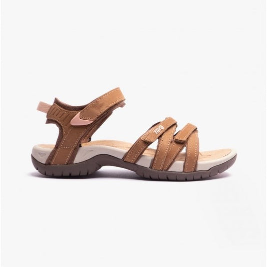 Teva TIRRA LEATHER Ladies Strappy Sandals Honey Brown - Shuperb