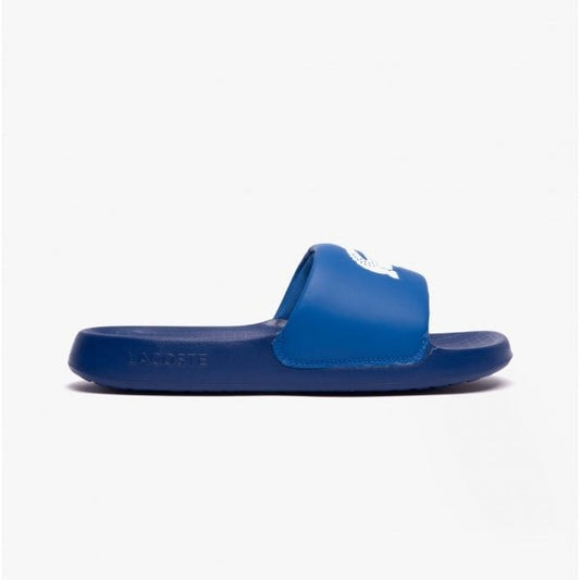 Lacoste CROCO Mens Logo Sliders Blue/White - Shuperb