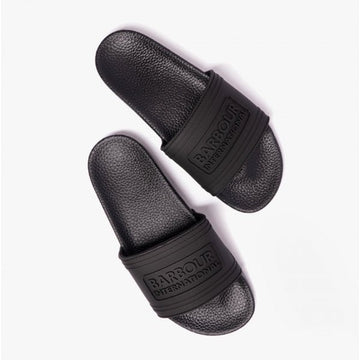 Barbour B.INTL Ladies Logo Sliders Black - Shuperb