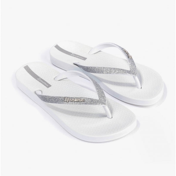 Ipanema ANAROMIC LOLITA GLITTER Ladies Vegan Flip - Flops White - Shuperb