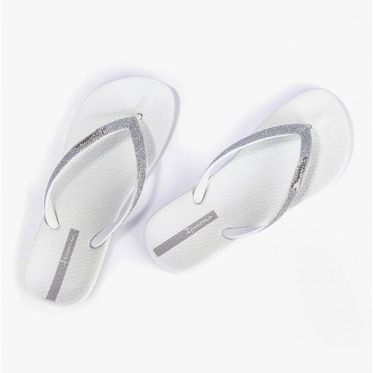 Ipanema ANAROMIC LOLITA GLITTER Ladies Vegan Flip - Flops White - Shuperb