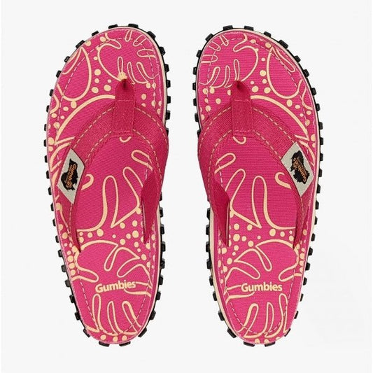 Gumbies ISLANDER Ladies Recycled Flip - Flops Tropical Pink - Shuperb